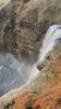 View from the top of a waterfall in Iceland